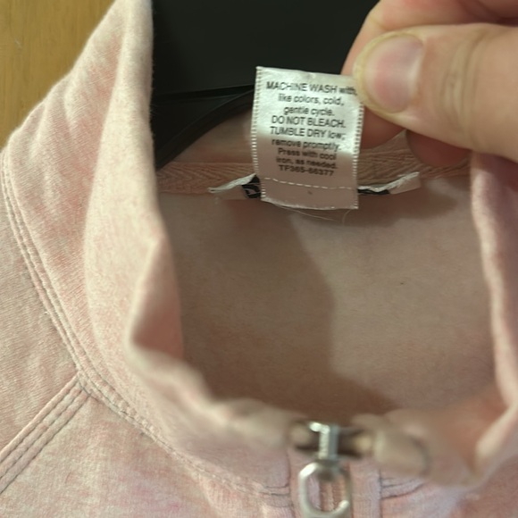 Pendleton Women’s Full Zip Cotton Sweatshirt Stretch Pink Size XL - Picture 4 of 9